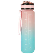 Ikonka Art.KX4398_4 Water bottle bidon 1l pink and blue
