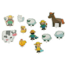 Ikonka Art.KX4382 Construction blocks mini waffle farmer blister 185 pieces