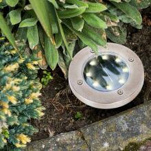 Ikonka Art.KX4964 Solar ground garden overhead lights 8LED 4pcs warm white