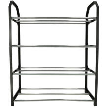 Ikonka Art.KX4342 Shoe rack shelf rack 4 tier black