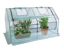 Ikonka Art.KX3844 Greenhouse garden vegetable tunnel foil with netting planter 180 x 92 x 90 cm