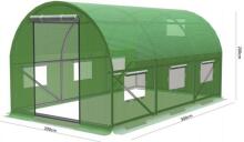 Ikonka Art.KX3840 Green section greenhouse vegetable garden tunnel 300 x 200 x 200 cm