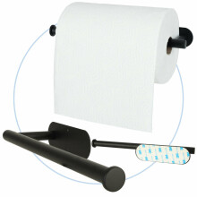 Ikonka Art.KX4315 Toilet paper towel holder black