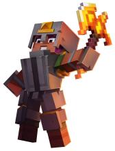 NERF Minecraft Firebrand Dart-Blasting Axe