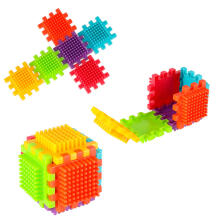 Ikonka Art.KX5411 Creative construction blocks waffle hedgehogs 140pcs