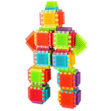 Ikonka Art.KX5411 Creative construction blocks waffle hedgehogs 140pcs