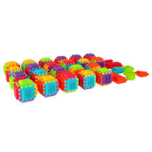 Ikonka Art.KX5411 Creative construction blocks waffle hedgehogs 140pcs