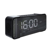 Ikonka Art.KX4140 Adler AD 1190 Silver Radiobudzik bezprzewodowy radio budzik przenośny Bluetooth USB AUX karta SD 2600mAh