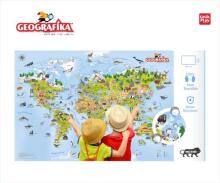 KidyBox Art.UPWM-2840/LV01 Game World map GEOGRAPHY in LV / EST / LT / ENG languages