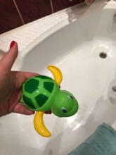 Ikonka Art.KX7220_2 Green screw-on water turtle bath toy