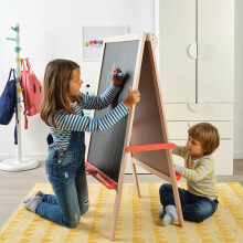Made in Sweden Art.304.889.66 Big Wooden doubble sided kids Chalk board aukštos kokybės medinė piešimo lenta „Molbertas“