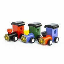 Keycraft Majigg Wooden Mini Trains Art.WD295F Деревянные аварийные машинки