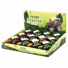 Keycraft 5591 Diecast Tractor Pullback Art.FM111 Rotaļu traktors