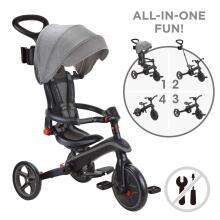 GLOBBER trīsritenis Explorer Trike Foldable 4in1, melni pelēks, 732-120