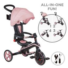 GLOBBER trīsritenis Explorer Trike Foldable 4in1, tumši pasteļrozā, 732-210