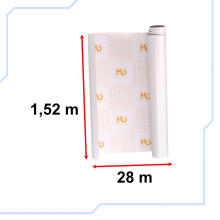 Ikonka Art.KX10165 Foil roll matt smooth white 1,52x28m