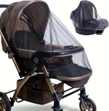 Bebe Basic ™ Mosquito Net Art.159558 Black Pram elastic mosquito net 150cm
