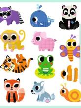 Djeco Big Stickers Animals  Art.DJ09084