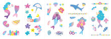 AVENIR Nail Stickers and Tattoos Mermaid