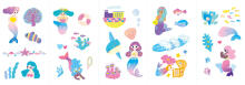 AVENIR Nail Stickers and Tattoos Mermaid