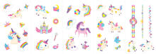 AVENIR Nail Stickers and Tattoos Unicorns