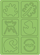 AVENIR Scratch set with stencil: Dinos
