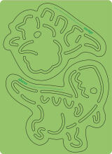 AVENIR Scratch set with stencil: Dinos