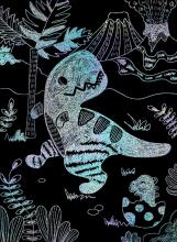 AVENIR Scratch set with stencil: Dinos