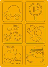 AVENIR Scratch set with stencil: Transportation