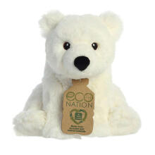 AURORA Eco Nation Plush Polar Bear, 24 cm
