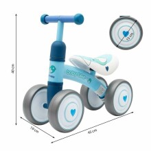 Carero Balance Bike   Art.159819 Fruit Blue  Children's scooter with a metal frame