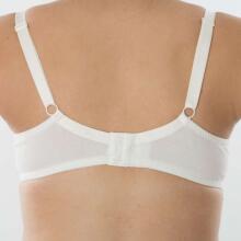 La Bebe™ Lingerie Basic Bio Cotton Art.16058 White (Milk) Maternity - Nursing bra with Drop-Down Cups and Adjustable Straps