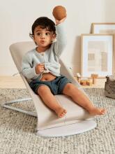 Babybjorn Babysitter Balance Soft Art.005383 Woven/Jersey, beige/grey   šūpuļkrēsls