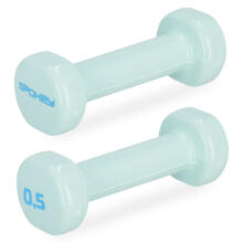 A set of vinyl dumbbells Spokey SHAPE 2x 0,5 kg