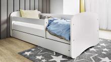 Bed babydreams white without pattern without drawer without mattress 180/80
