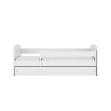Babydreams white bed without a pattern with a drawer, mattress 160/80