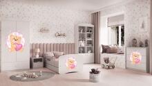Bed babydreams white teddybear butterflies with drawer with non-flammable mattress 160/80