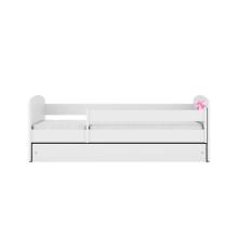 Bed babydreams white fairy with butterflies with drawer with non-flammable mattress 180/80