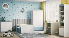 Bed babydreams blue without pattern with drawer without mattress 160/80