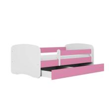 Babydreams bed, pink, without pattern, without drawer, mattress 180/80