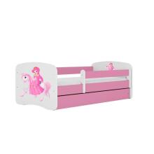 Bed babydreams pink princess on horse with drawer without mattress 160/80