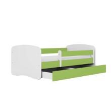 Babydreams green bed without a pattern with a drawer, mattress 160/80