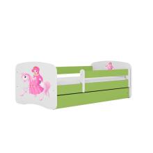 Bed babydreams green princess on horse without drawer without mattress 180/80