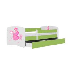 Bed babydreams green princess on horse without drawer without mattress 180/80