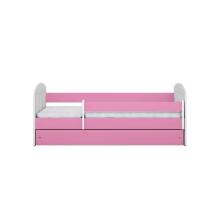 Bed classic 1 pink with drawer with non-flammable mattress 160/80
