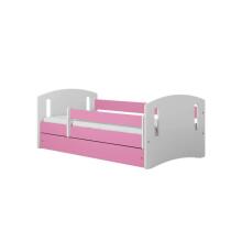 Bed classic 2 pink with drawer with non-flammable mattress 180/80