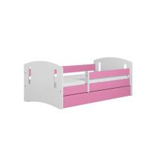Bed classic 2 pink with drawer with non-flammable mattress 180/80
