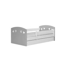 Bed Julia mix grey with drawer with non-flammable mattress 160/80