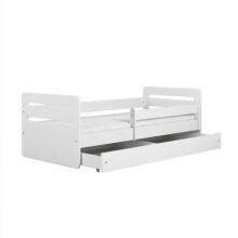 Bed tomi white with drawer with non-flammable mattress 180/80
