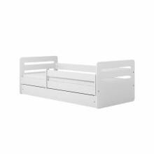 Bed tomi white with drawer with non-flammable mattress 180/80